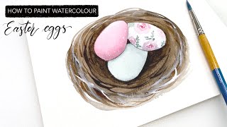 How To Paint Watercolour Easter Eggs