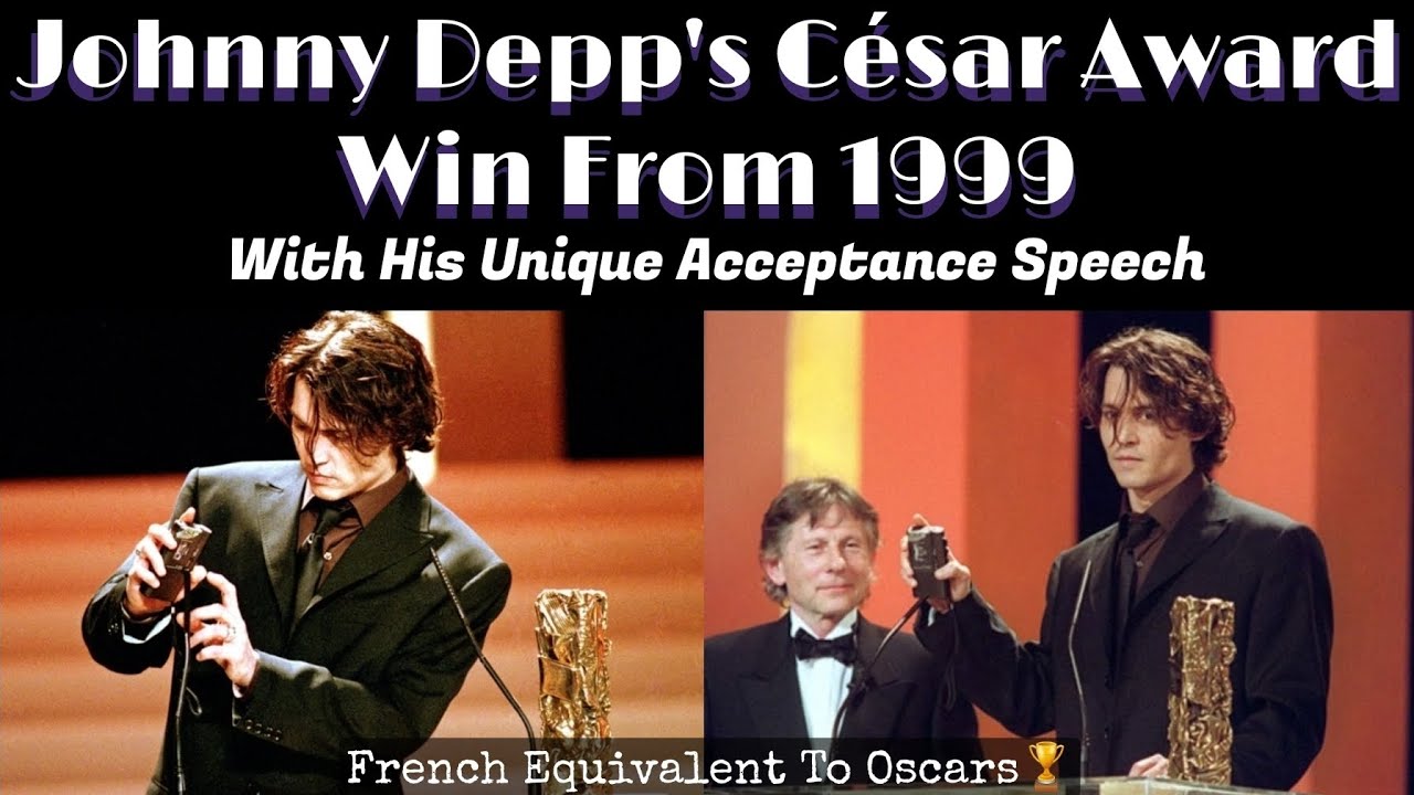 Johnny Depp Amazed By Long Standing Ovation For Winning Award 🏆 1999 César Awards / "French Oscars"