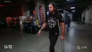 Triple H vs Seth Rollins Contract Signing - Triple H Attacks Seth Rollins - WWE Raw 27 March 2017