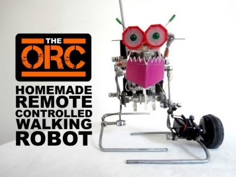 Homemade Remote Controlled Walking Robot - YouTube