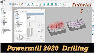 Autodesk Powermill 2020 Drilling toolpath tutorials|Powermill holes Drilling tutorial in hindi