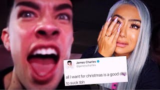 nikita dragun DRAGS james charles!, james charles fans gets mad over a tweet?!