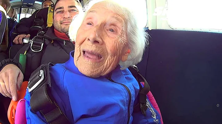 96 Year Old Betty Hiple's Tandem skydive!