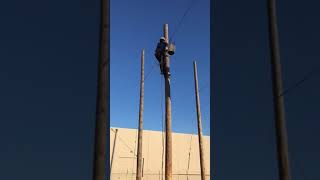 Final test att pole climbing