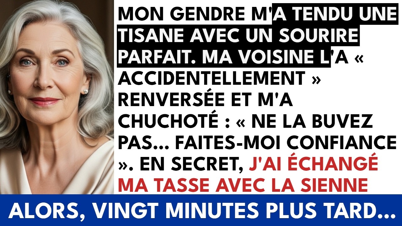 Je tenais ma tasse de tisane entre les mains quand ma voisine, que je connaissais à peine, a renversé son seau et s'est penchée vers moi. « Ne buvez pas ça, madame L'Évêque. Je vous en supplie. »...