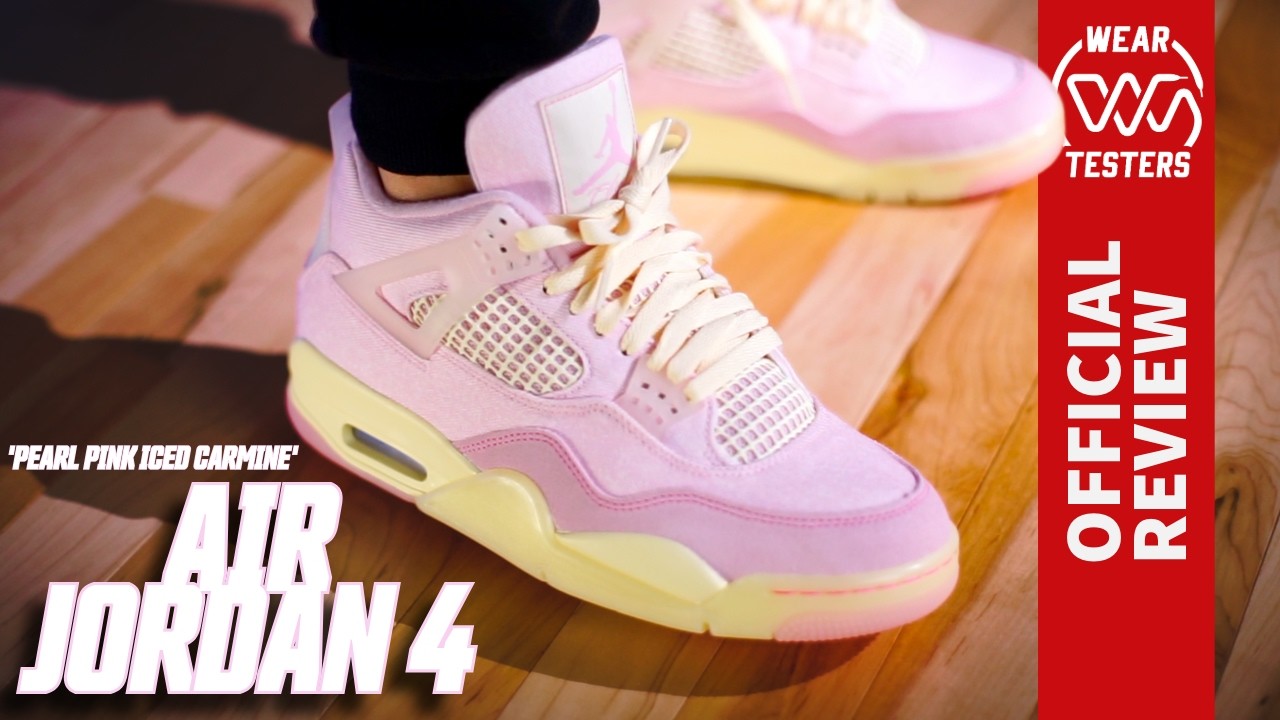 Air Jordan 4 Pearl Pink Iced Carmine - YouTube