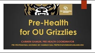 Information Pre-Professional Advising Orientation News