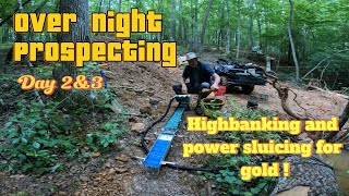 Highbanking and Power sluicing for gold ! ! #goldprospecting