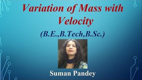Variation of Mass with Velocity