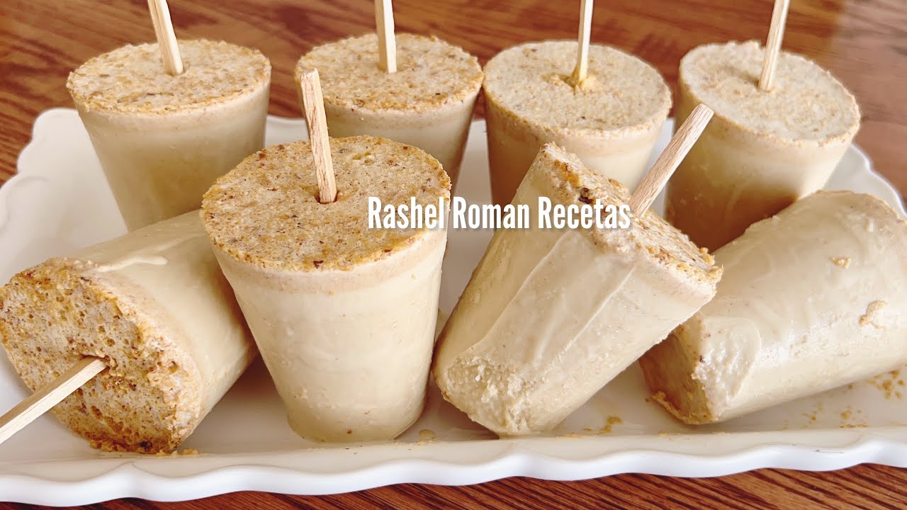 Paletas heladas de leche cremositas con cacahuate/HELADOS DE MANÍ 😋