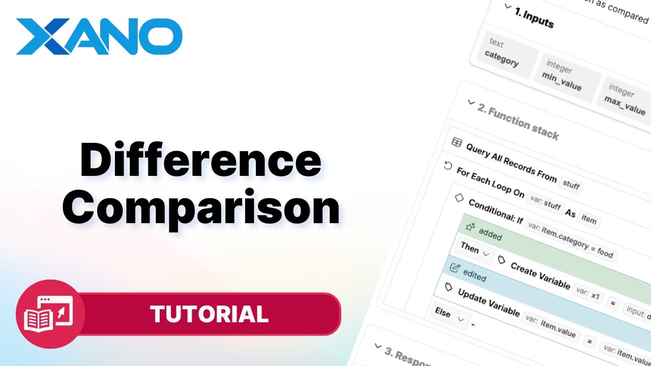 Difference Comparison | Diff Support in Xano!