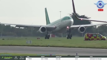 Bird Strike on Landing - Aer Lingus A330 EI-DUO #planespotting #aviation