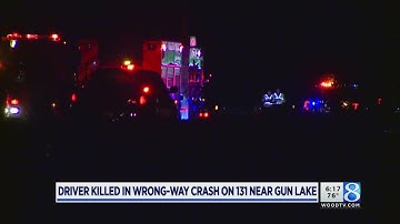 1 killed in fiery wrong-way crash on US-131