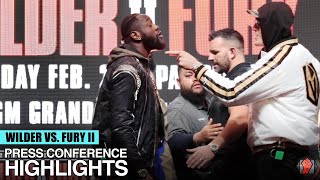 Highlights from the deontay wilder vs tyson fury 2 final press
conference, as and speak on their fight get into...