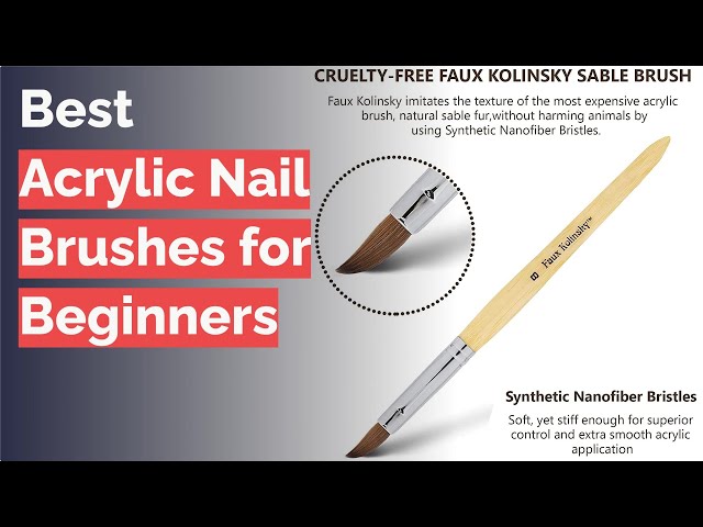 HTB Acrylic Kolinsky Nail Brush by Hot Tips Beauty