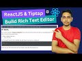 Implementing tiptap rich text editor in reactjs project