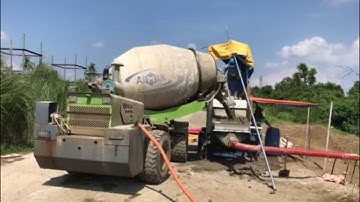 AS-3.5 Self Loading Mixer and ABT40C Line Pump for Foundation Construction in The Philippines