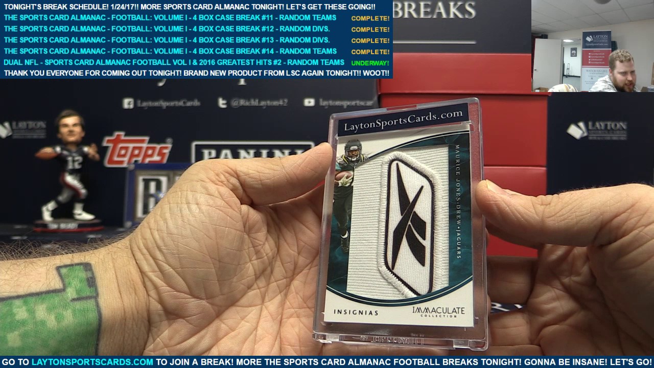 Dual Case Break Sports Card Almanac Football Vol I & 2016 Leaf