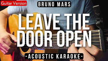 Leave The Door Open [Karaoke Acoustic] - Bruno Mars [Slow Version | HQ Audio]