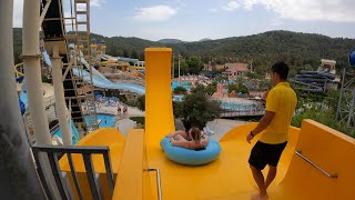 try all Water slides at AQUA FANTASY 2022 onride POV | 4K