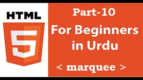 HTML Tutorial Part-10 | MARQUEE TAG | TECH WEP