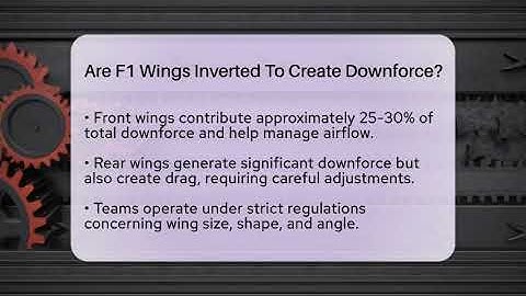 Are F1 Wings Inverted To Create Downforce? - Pole Position Experts