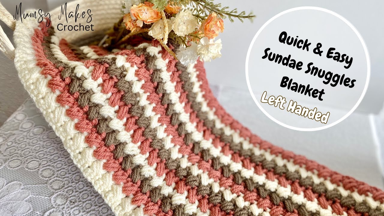 EASY 1 row repeat crochet blanket you NEED to make! Left Handed - YouTube