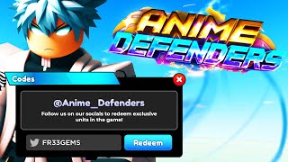 Roblox Anime Defenders - ALL NEW WORKING UPDATE CODES (2024) by O1G 6,009 views 8 days ago 10 minutes, 11 seconds