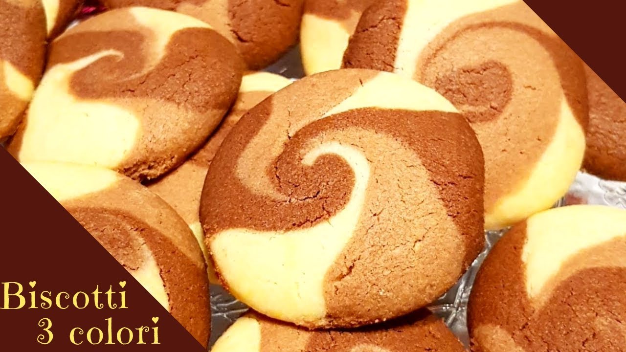 Biscotti a spirale 3 colori - YouTube