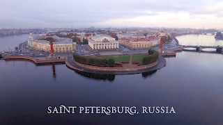 Aerial Saint-Petersburg in 1 minute