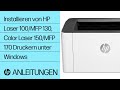 Installieren von HP Laser 100/MFP 130, Color Laser 150/MFP 170 Druckern unter Windows