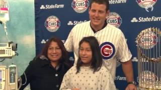 Anthony Rizzo Brings the World Series Trophy
