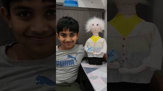 Bottle Buddy | Albert Einstein from recycled materials | Grade #4 school assignment