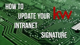 How To Update Your KW Intranet Signature