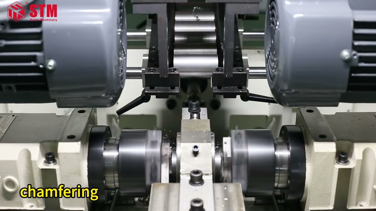 CNC chamfering machine pipe beveling tube deburring achaflanado de tubos double head chamfer pipe