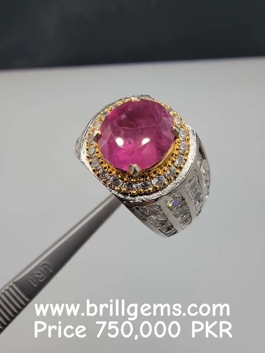Natural Kabul Ruby Ring 3.50 Carat | Authentic Afghan Yaqoot 925 Sterling Silver #ruby #kabuliruby