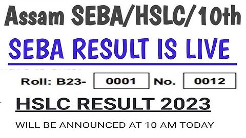 How to Check Assam SEBA Board Result-2023||SEBA HSLC RESULT 2023||SEBA 10th Result 2023