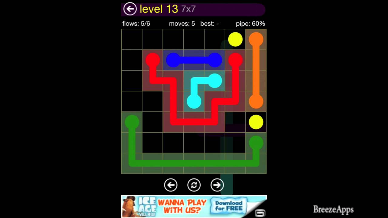 Walkthrough 7x7 Level 13 Flow Free For Iphone Ipad Ios