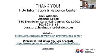March 28, 2025: HOA Forum: Homeowner and Board Member Rights and Responsibilities