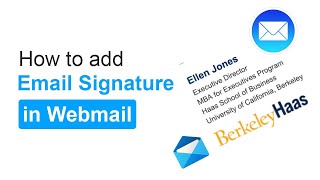 How to add Email Signature in Webmail