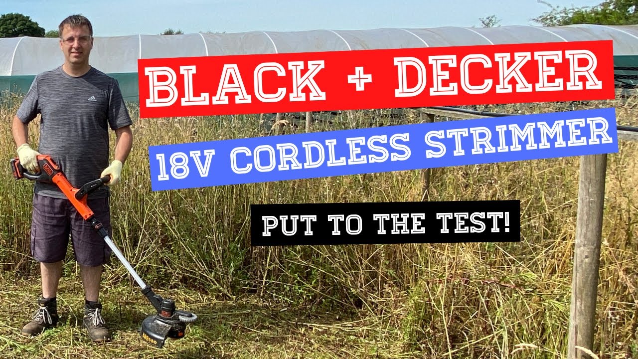 Black + Decker 18v Cordless Strimmer Tested on 3ft Weeds and Grass - Is It  Up To The Job? 