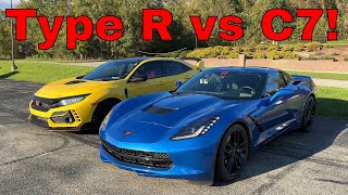 Civic Type R Owner Drives My Corvette!
