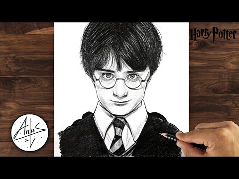 Learn How to Draw Harry Potter Step-by-Step 👽⚡