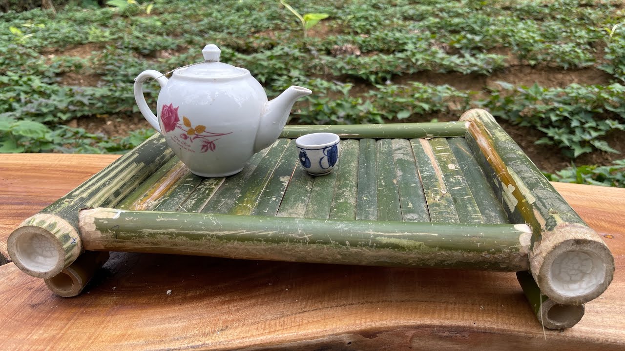 How to make a simple bamboo tea table on the farm. Life in the forest | Van An TV - Ep12