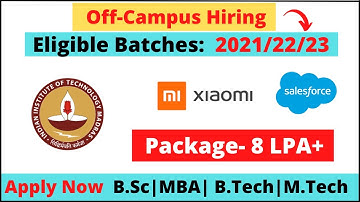 xiaomi, salesforce hiring for 2022/23 batch | off campus drive 2022 #offcampusdrives2023