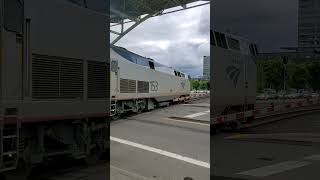stuff you see #running | fast #amtrak #153 #P42DC #portlandoregon #railroadcrossing #pearldistrict