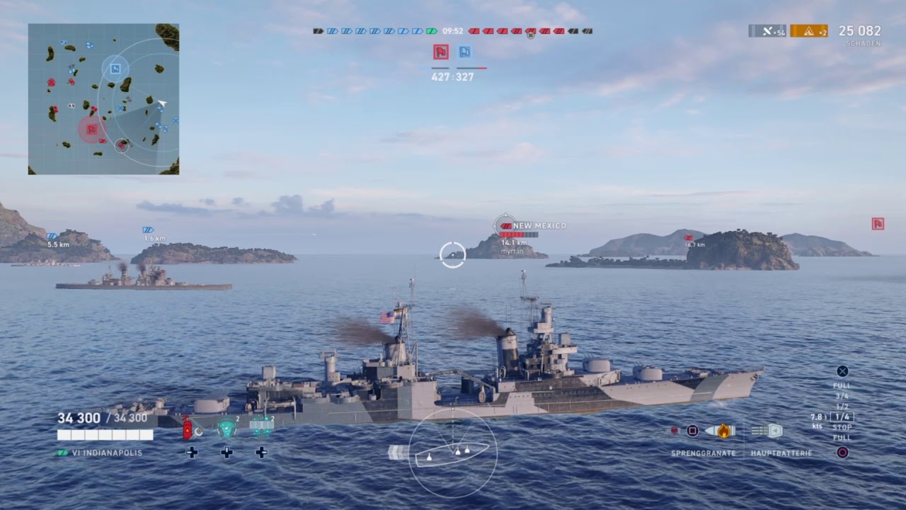 World Of Warships Legends INDIANAPOLIS Stufe 6 Premium Teamwork 