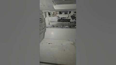 Evaporator coil is frozen. Defrost sensor is bad #appliancerepair #refrigerator #evaporator