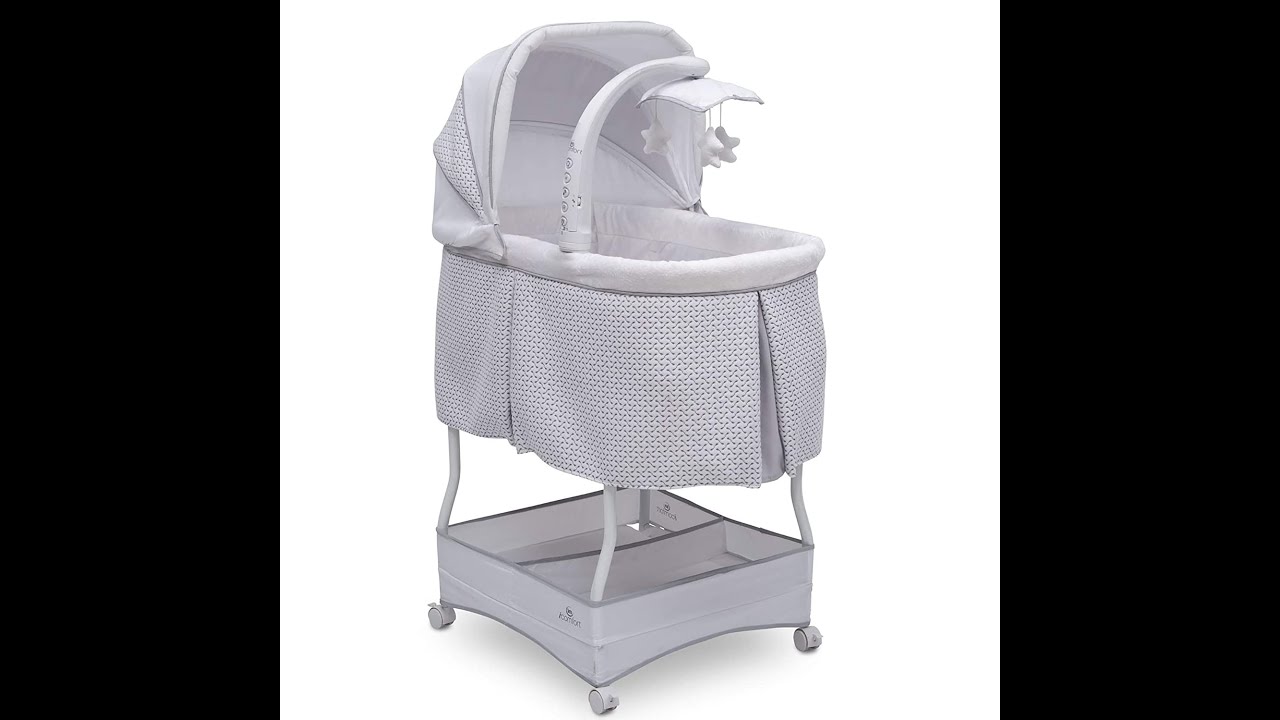 BABY STUFF Serta iComfort Hands-Free Auto-Glide Bedside Bassinet - Portable Crib Features Silent
