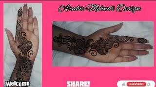 Easy & Beautiful Arabic Mehndi Design Idea